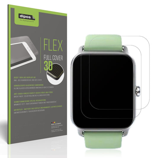 2x Full Cover Schutzfolie matt für JOYELE H79 Smartwatch