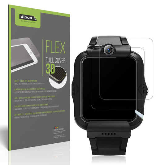 2x Full Cover Schutzfolie matt für DDIOYIUR Kinder Smartwatch