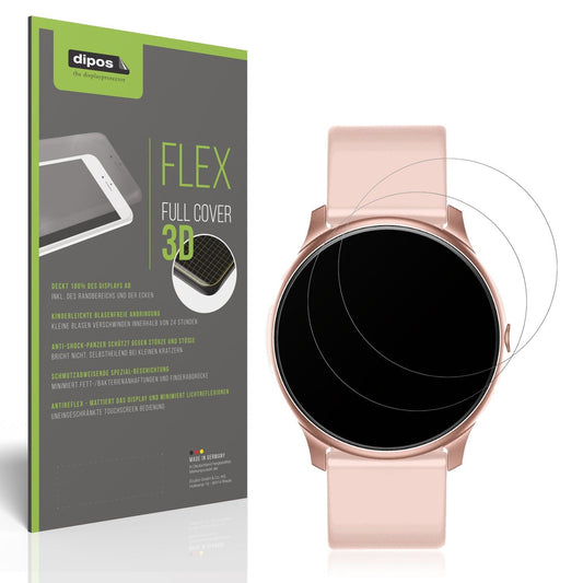 2x Full Cover Schutzfolie matt für Maxcom Fit FW32 Neon Smartwatch