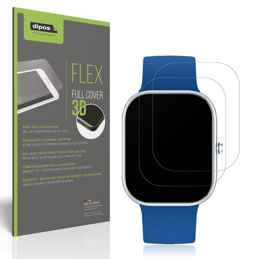 2x Full Cover Schutzfolie matt für Slothcloud H97 Smartwatch