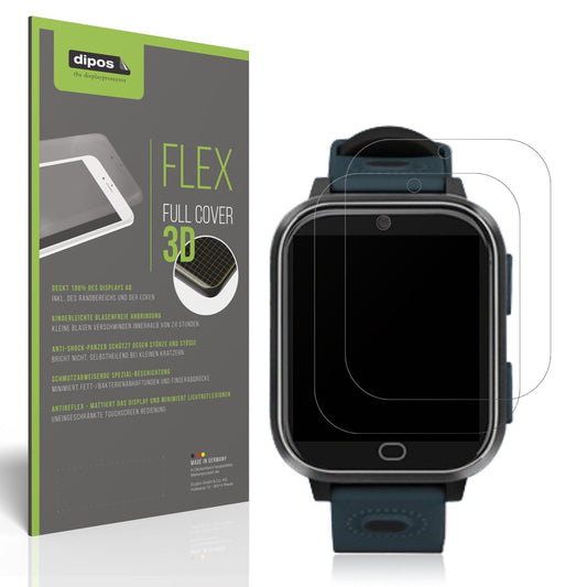 2x Full Cover Schutzfolie matt für Noctiluxia K18FH Kinder Smartwatch