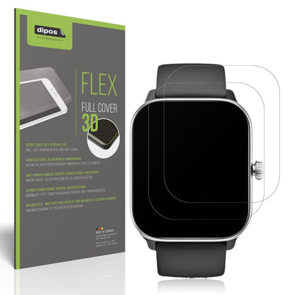 2x Full Cover Schutzfolie matt für Beafon 102 Smartwatch 1.83 Zoll