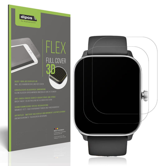 2x Full Cover Schutzfolie matt für Beafon 102 Smartwatch 1.83 Zoll