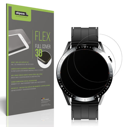 2x Full Cover Schutzfolie matt für Tracer Smartwatch SM9