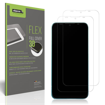 2x Full Cover Schutzfolie matt für Mobicel Legend Pro