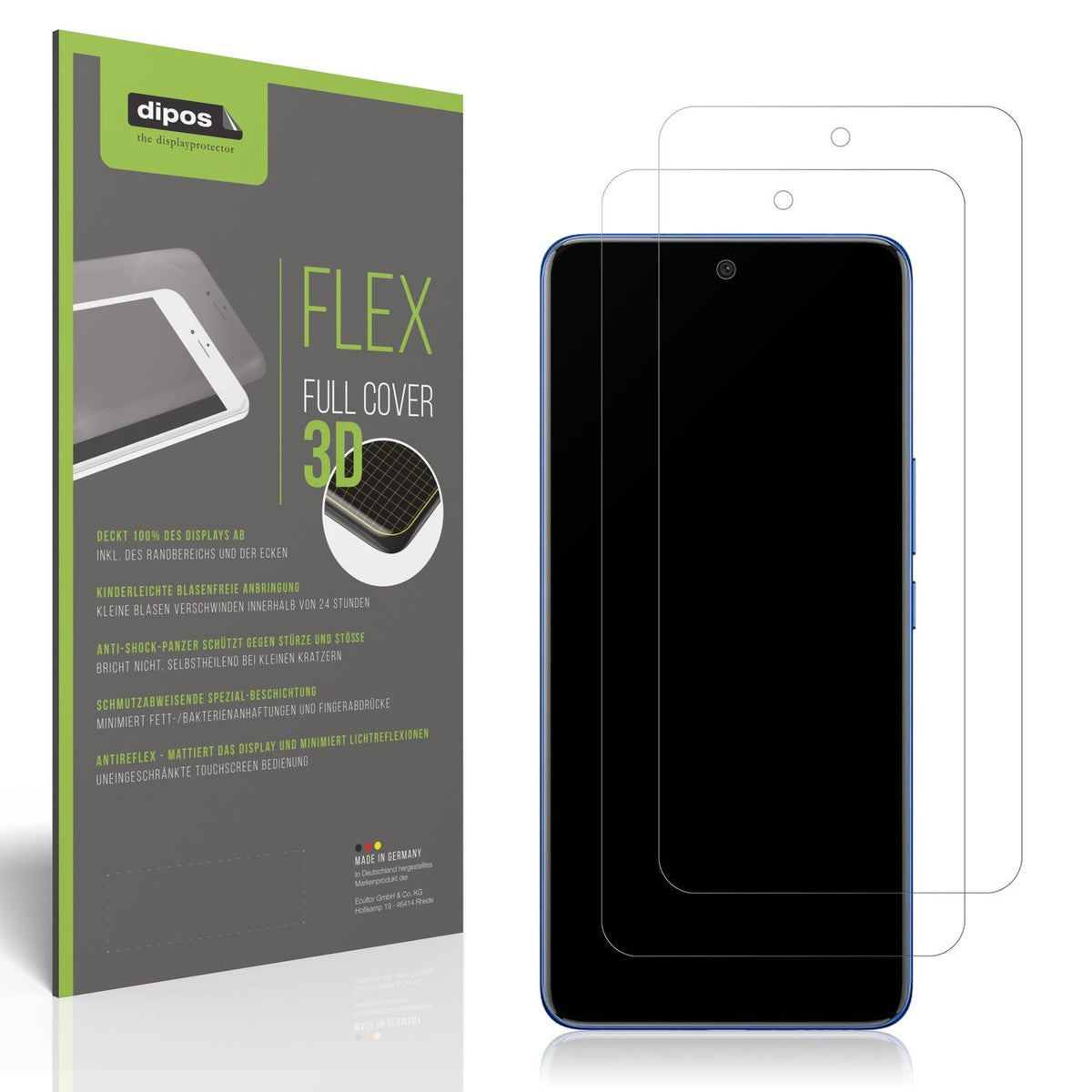 2x Full Cover Schutzfolie matt für Vivo V50