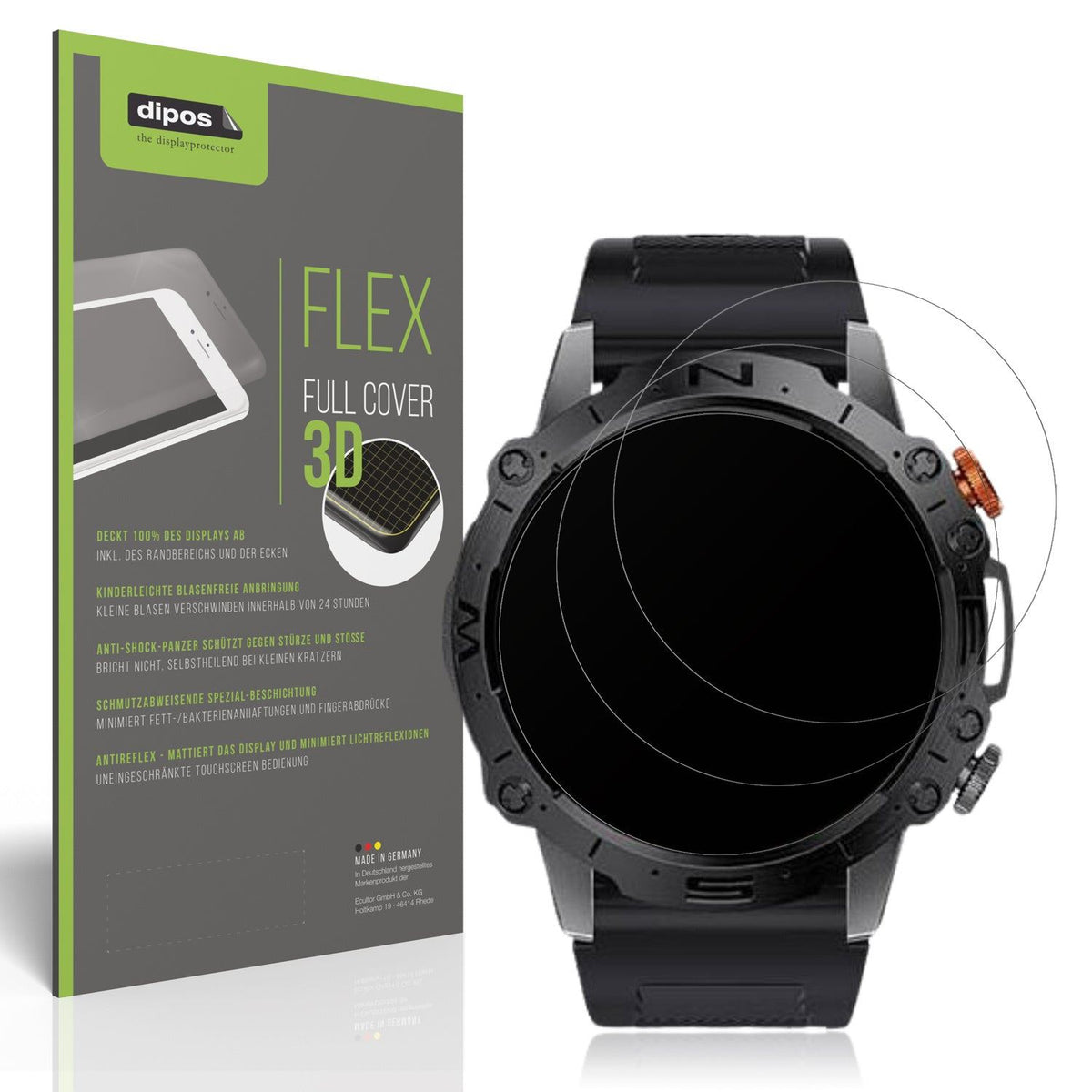 2x Full Cover Schutzfolie matt für LIGE Smart Sports Watch I10