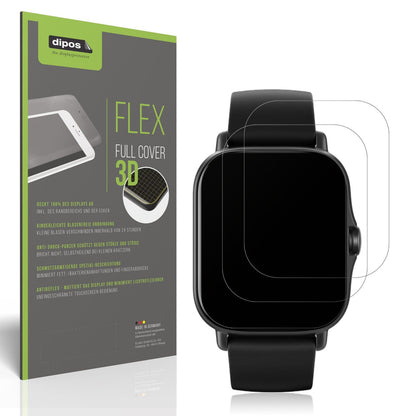 2x Full Cover Schutzfolie matt für Amazfit Gts 2e