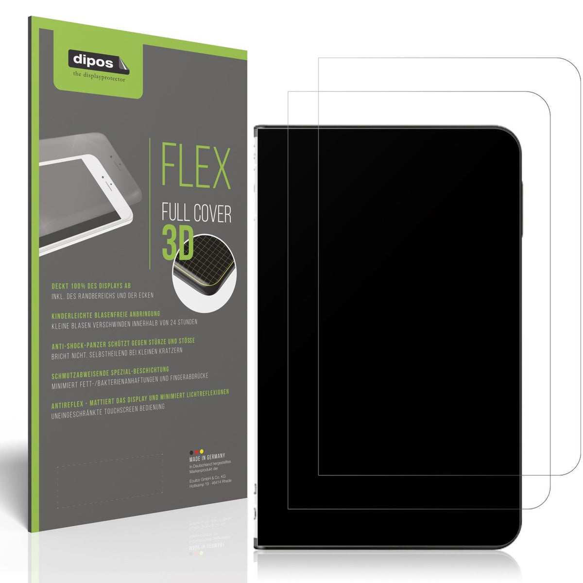 2x Full Cover Schutzfolie matt für Ledger Stax Crypto Wallet