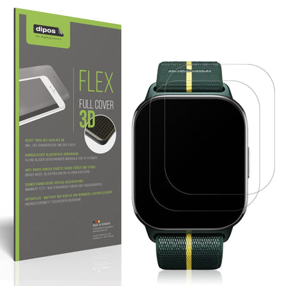 2x Full Cover Schutzfolie matt für Motorola Moto Watch Fit