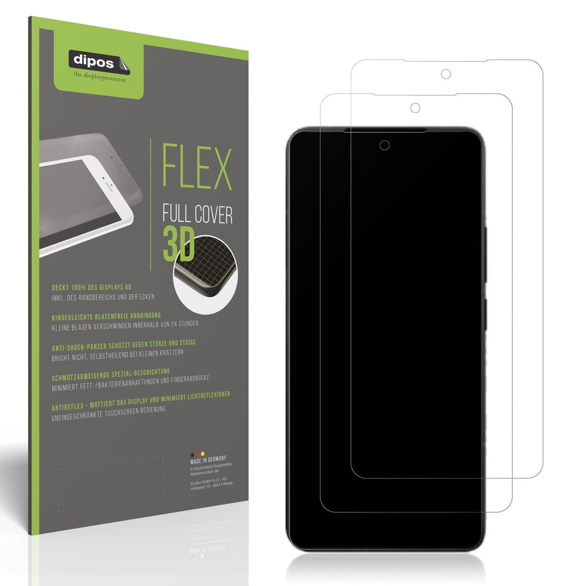 2x Full Cover Schutzfolie matt für Xiaomi Poco F7 5G