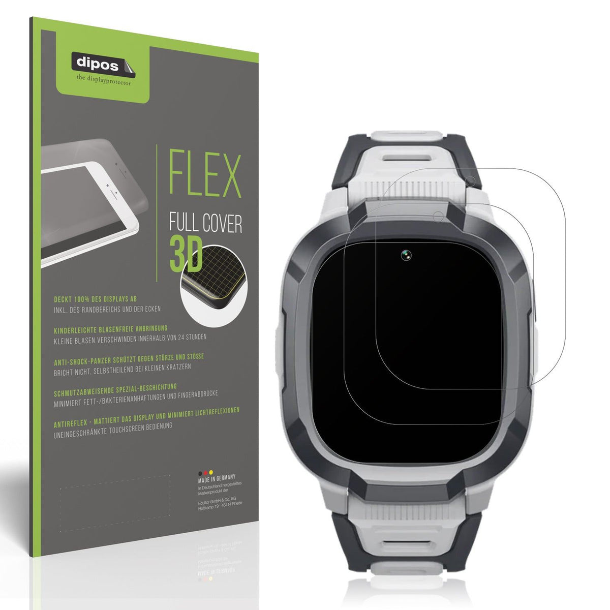 2x Full Cover Schutzfolie matt für Mibro P6 Smartwatch 1.4 Zoll
