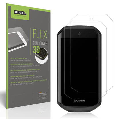 2x Full Cover Schutzfolie matt für Garmin Edge 1050