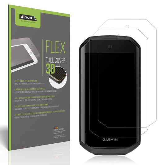 2x Full Cover Schutzfolie matt für Garmin Edge 1050
