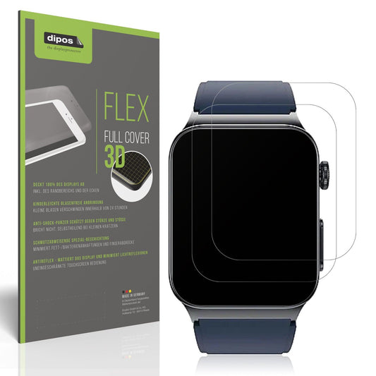 2x Full Cover Schutzfolie matt für Watchmark Cardio One