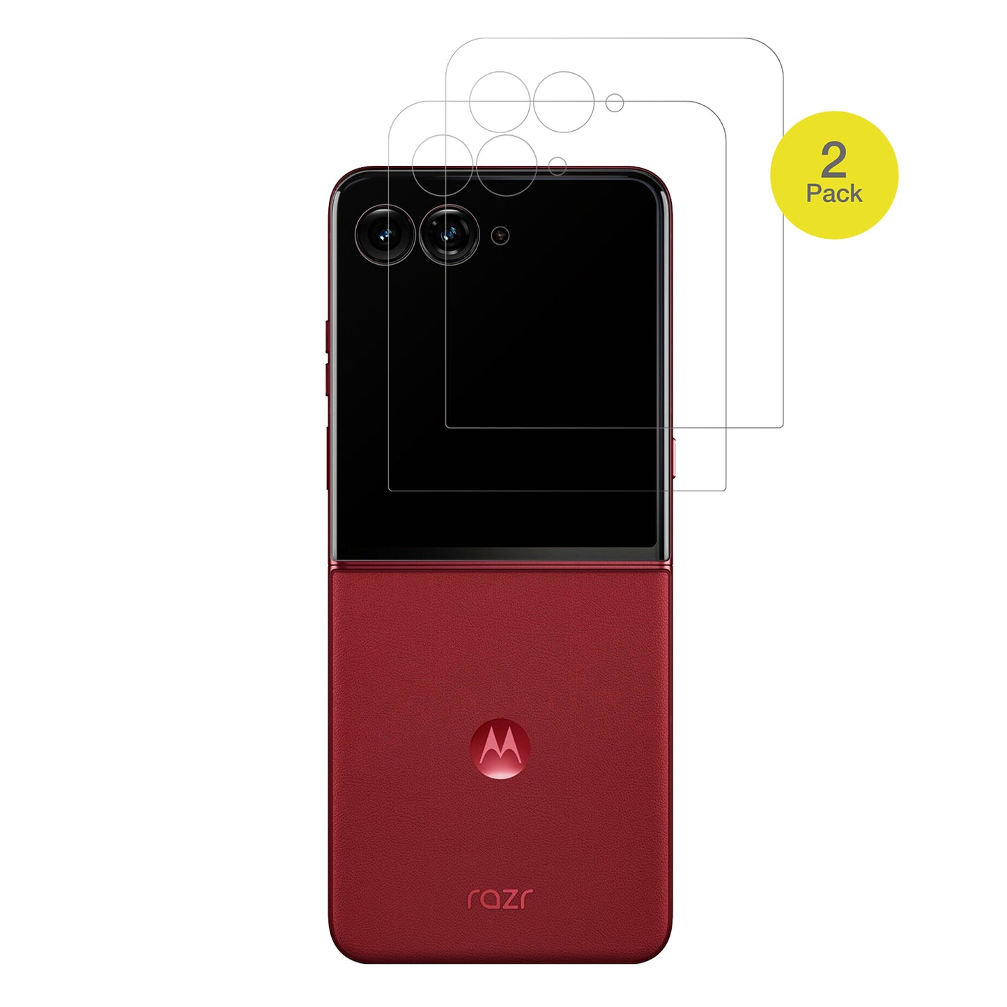 2x Full Cover Schutzfolie matt für Motorola Razr 60 Ultra Aussen-Display