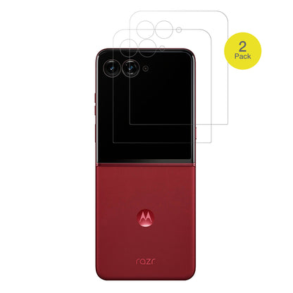 2x Full Cover Schutzfolie matt für Motorola Razr 60 Ultra Aussen-Display