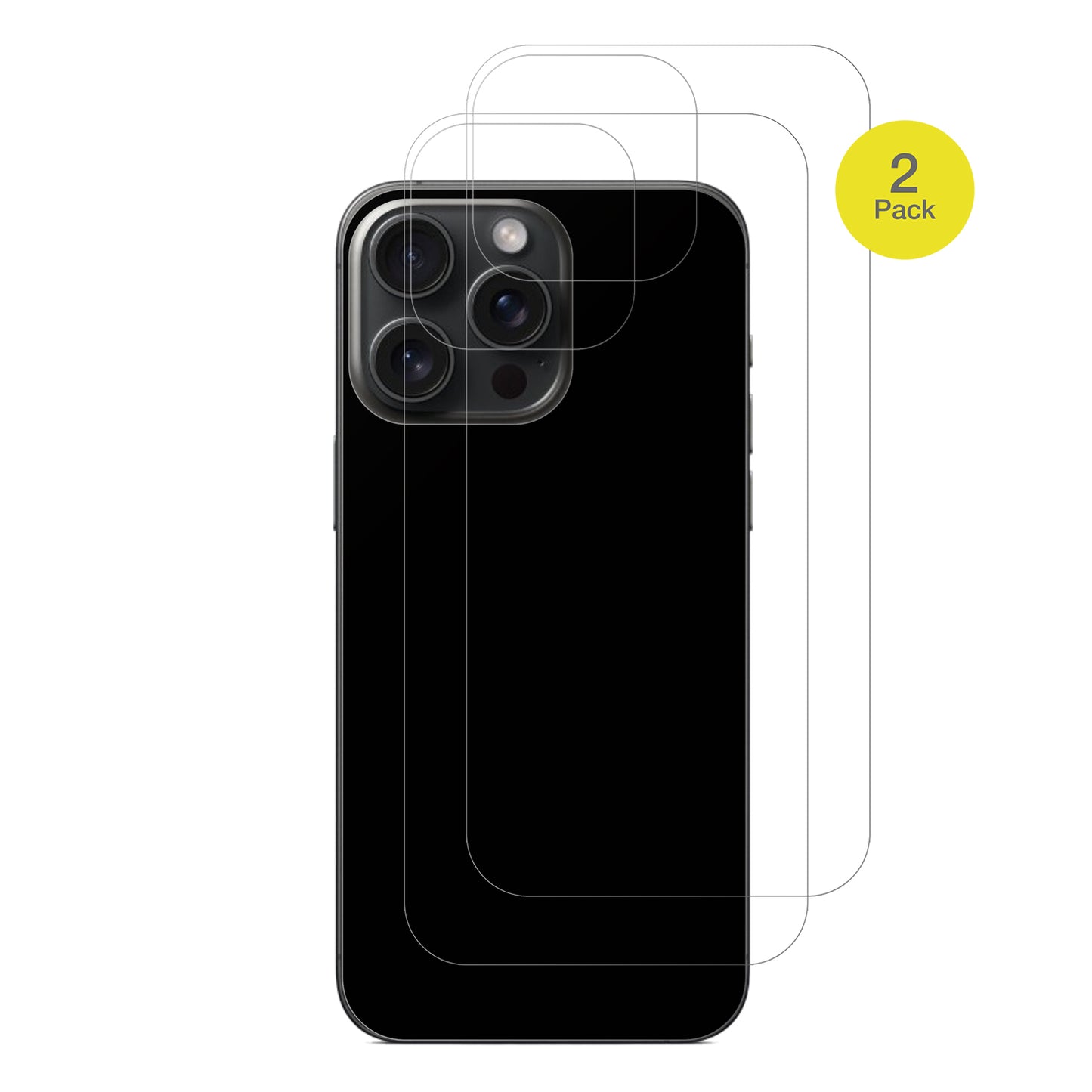 2x Full Cover Schutzfolie matt für Apple iPhone 16 Pro Rückseite