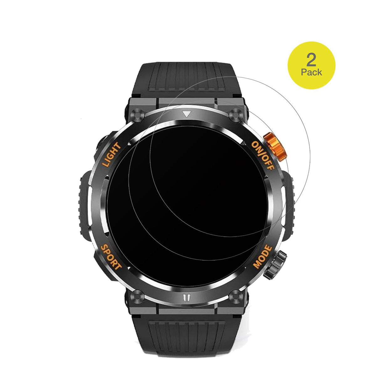 2x Full Cover Schutzfolie matt für MEGALITH K52 Fitness Tracker