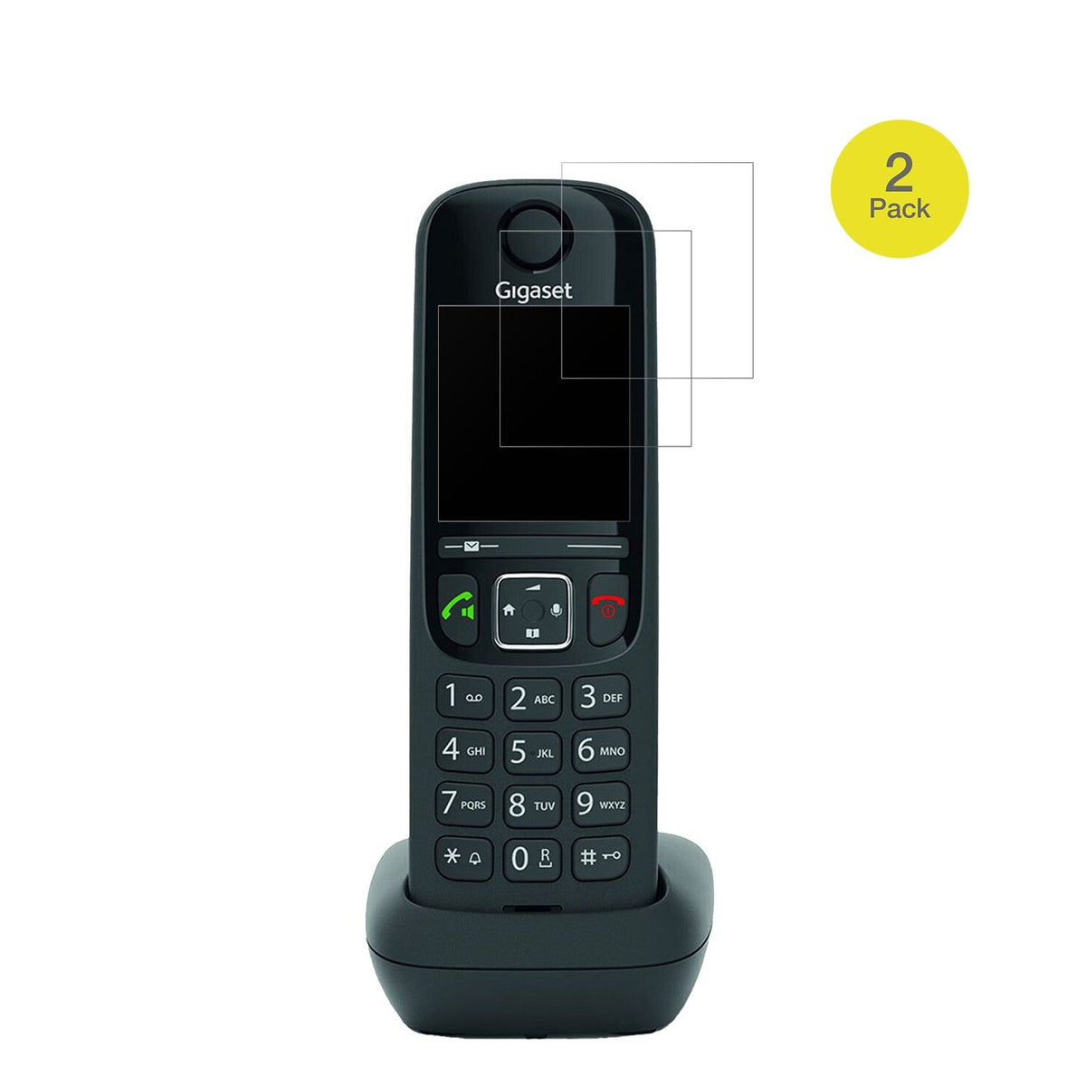 2x Full Cover Schutzfolie matt für Gigaset AS690 DECT Telefon