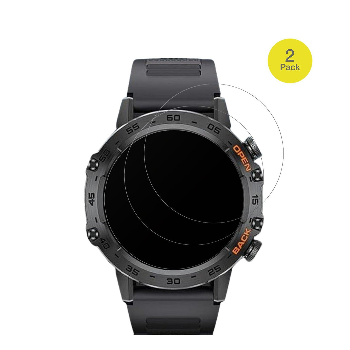 2x Full Cover Schutzfolie matt für Darmowade Smartwatch 1.39 Zoll