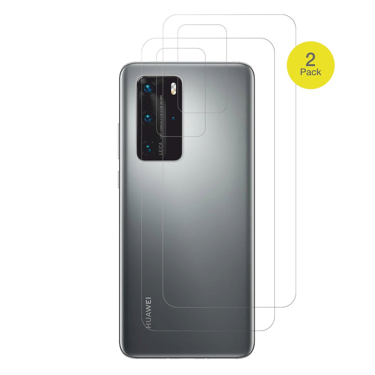 2x Full Cover Schutzfolie matt für Huawei P40 Pro Rückseite