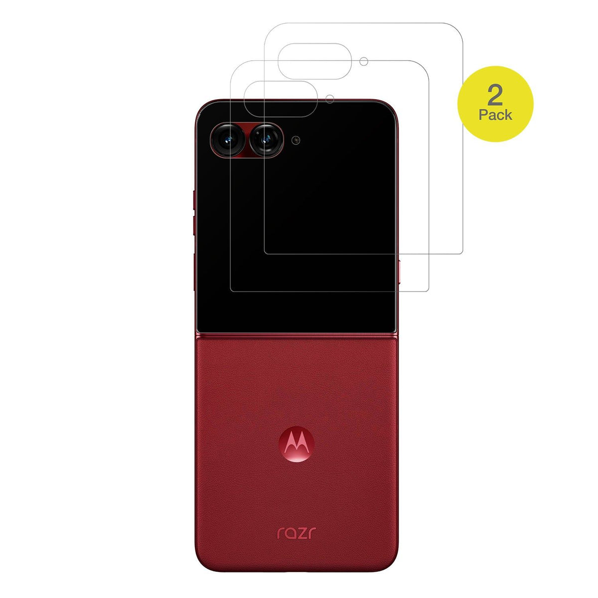 2x Full Cover Schutzfolie matt für Motorola Razr 60 Aussen-Display