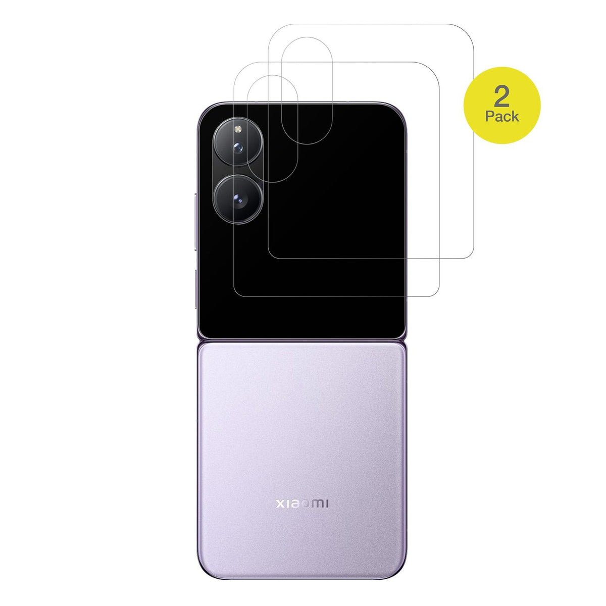 2x Full Cover Schutzfolie matt für Xiaomi Mix Flip 2 Außenseite