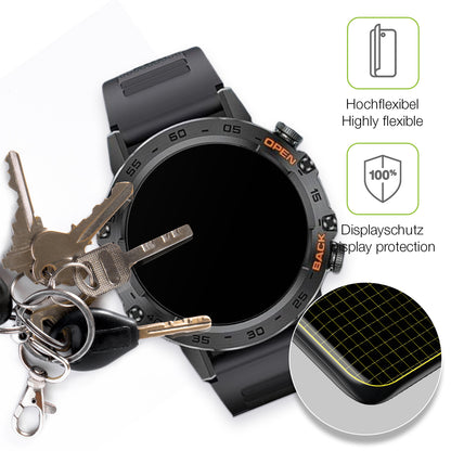2x Full Cover Schutzfolie matt für Darmowade Smartwatch 1.39 Zoll