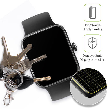 2x Full Cover Schutzfolie matt für Vagary by Citizien Smartwatch 1,5 Zoll