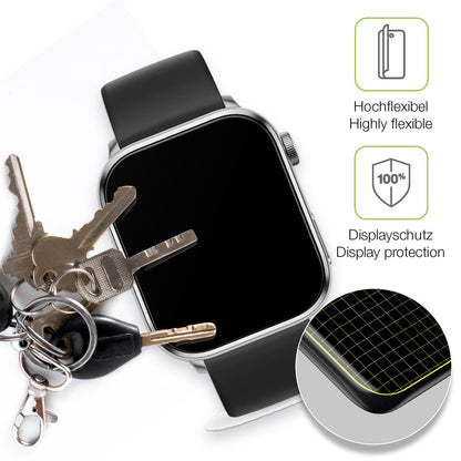 2x Full Cover Schutzfolie matt für Ice-Watch Smart 3.0 1.78 Zoll