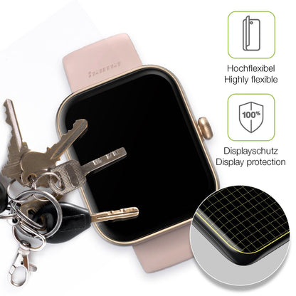 2x Full Cover Schutzfolie matt für Hama 5000 Smartwatch