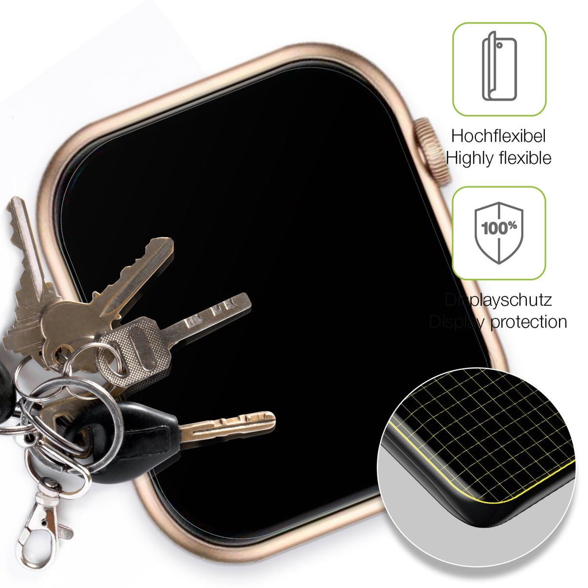 2x Full Cover Schutzfolie matt für Livlov QX7PRO