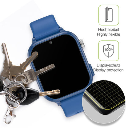 2x Full Cover Schutzfolie matt für Kesasohe 4G Kids Smartwatch