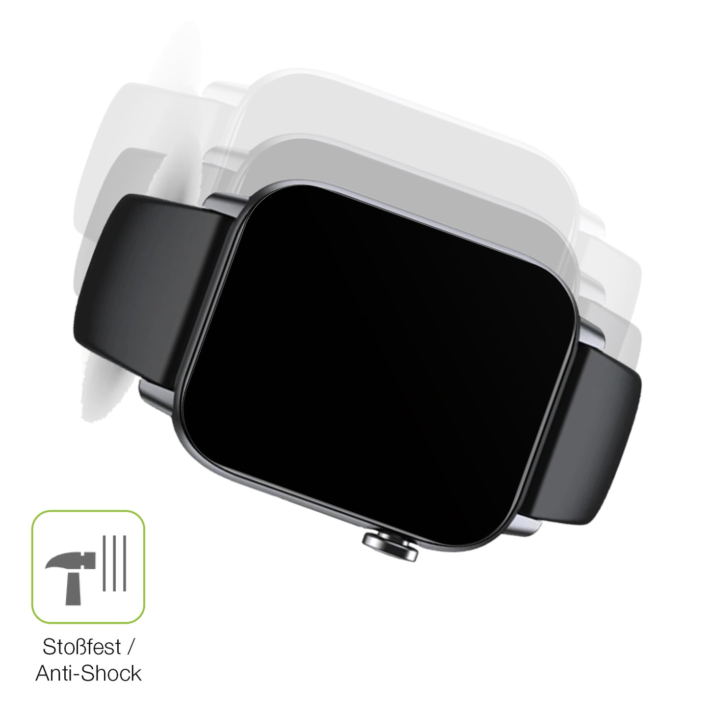 2x Full Cover Schutzfolie matt für Gard Pro Health Smartwatch 2+