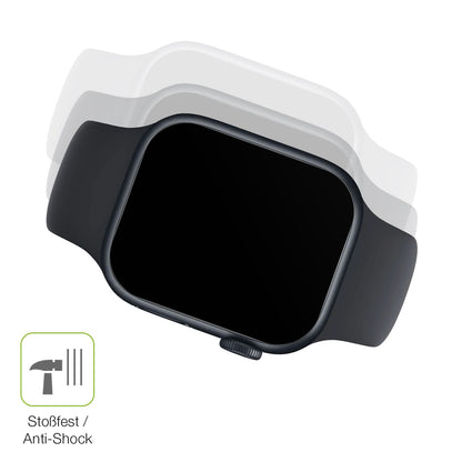 2x Full Cover Schutzfolie matt für Apple Watch Series 8 45mm