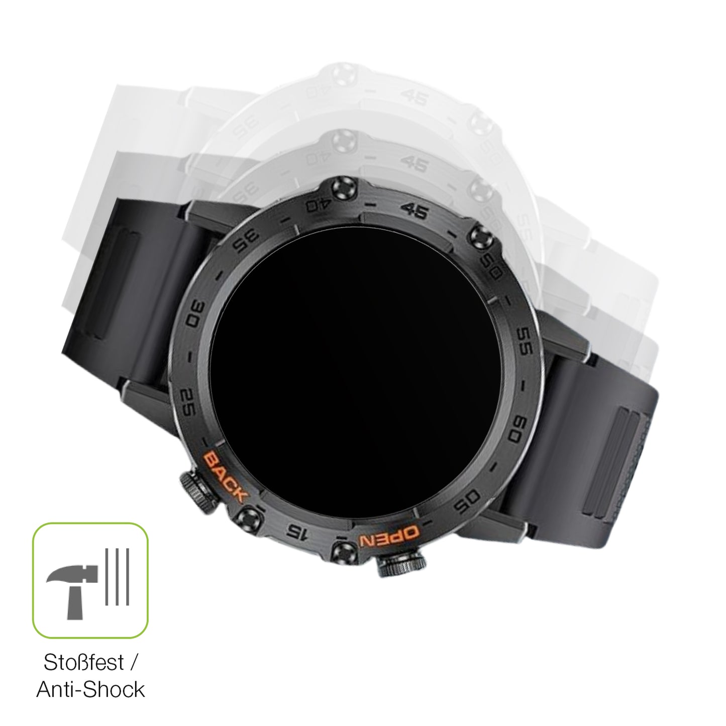 2x Full Cover Schutzfolie matt für Darmowade Smartwatch 1.39 Zoll