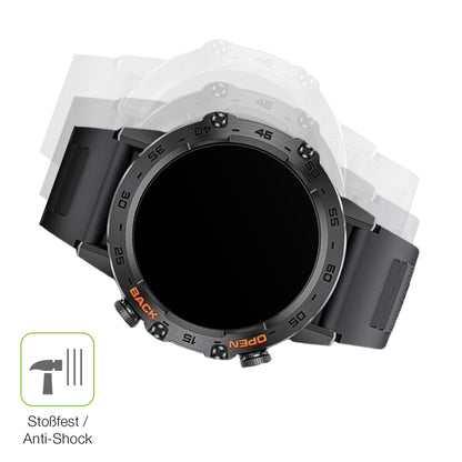 2x Full Cover Schutzfolie matt für Darmowade Smartwatch 1.39 Zoll