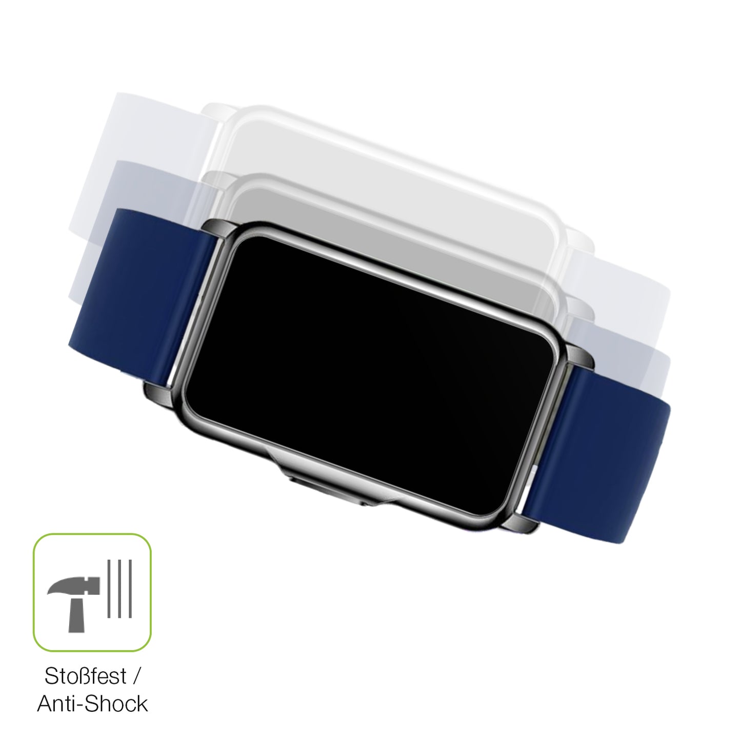 2x Full Cover Schutzfolie matt für Moikmlih 1.47 Zoll Smartwatch