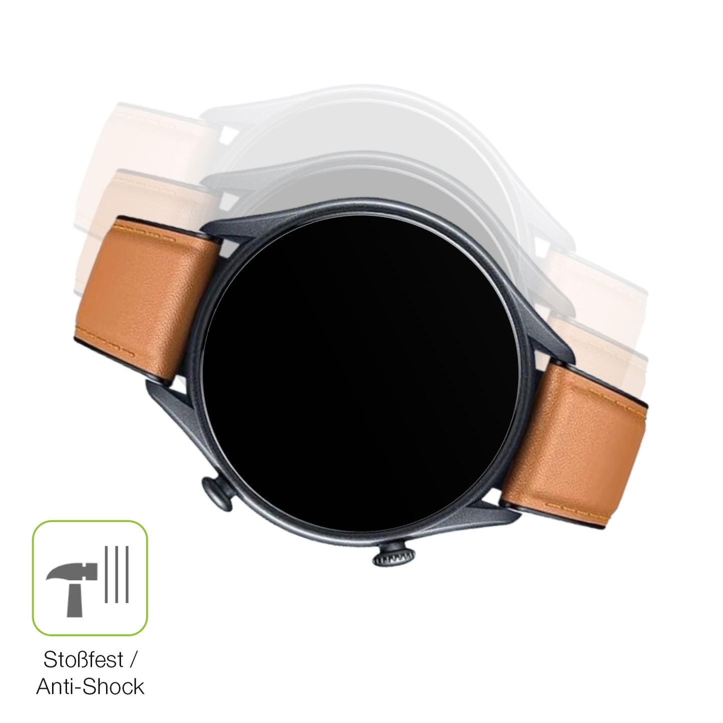 2x Full Cover Schutzfolie matt für Motsfit Smartwatch 1.56 Zoll