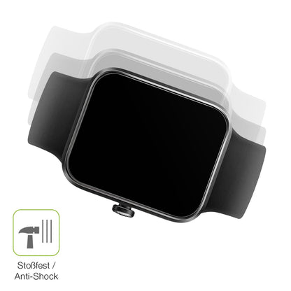 2x Full Cover Schutzfolie matt für Vagary by Citizien Smartwatch 1,5 Zoll