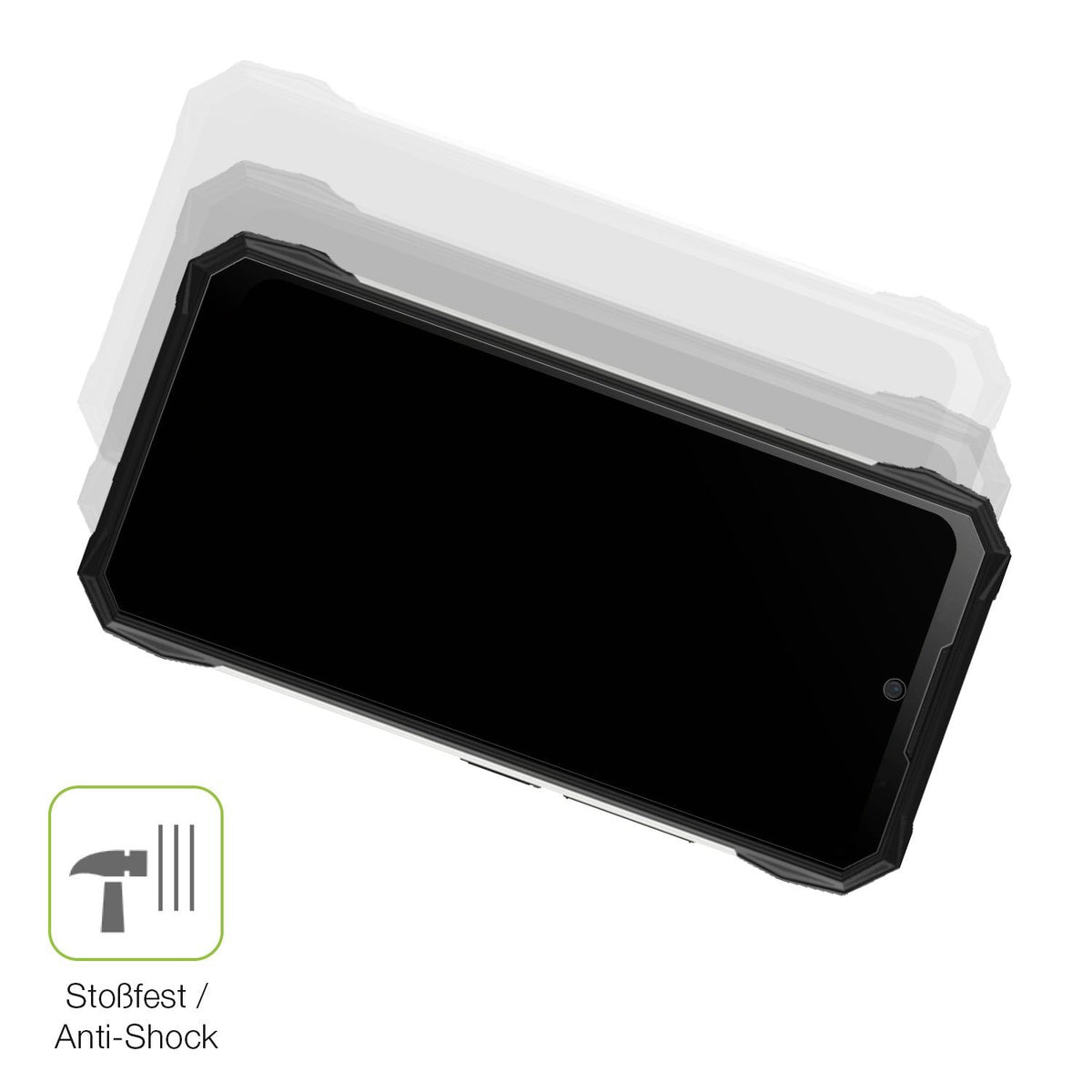 2x Full Cover Schutzfolie matt für Doogee S89 Pro