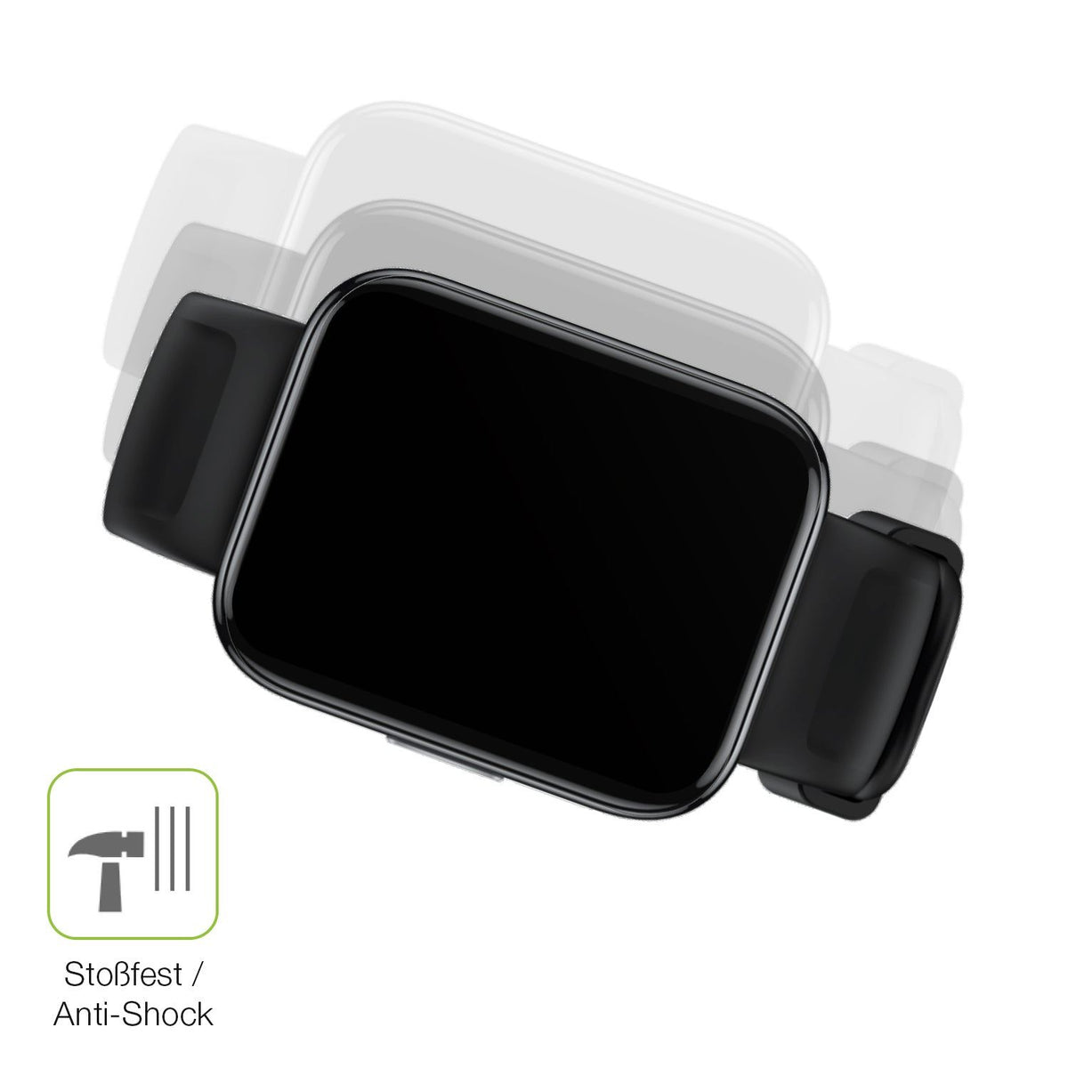2x Full Cover Schutzfolie matt für Realme Watch 3