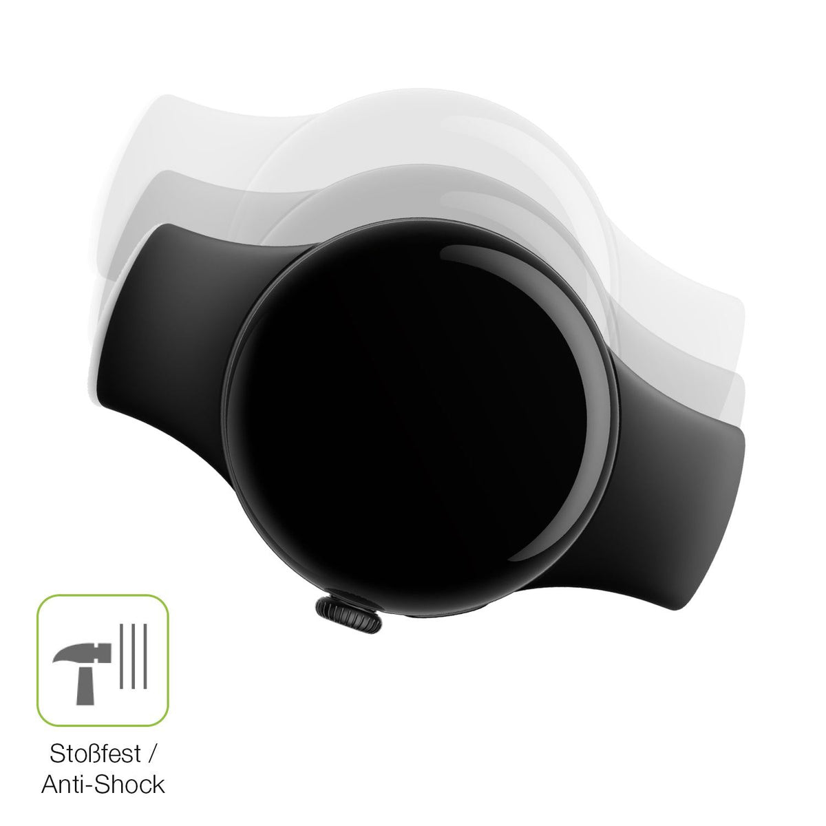 2x Full Cover Schutzfolie matt für Google Pixel Watch 1