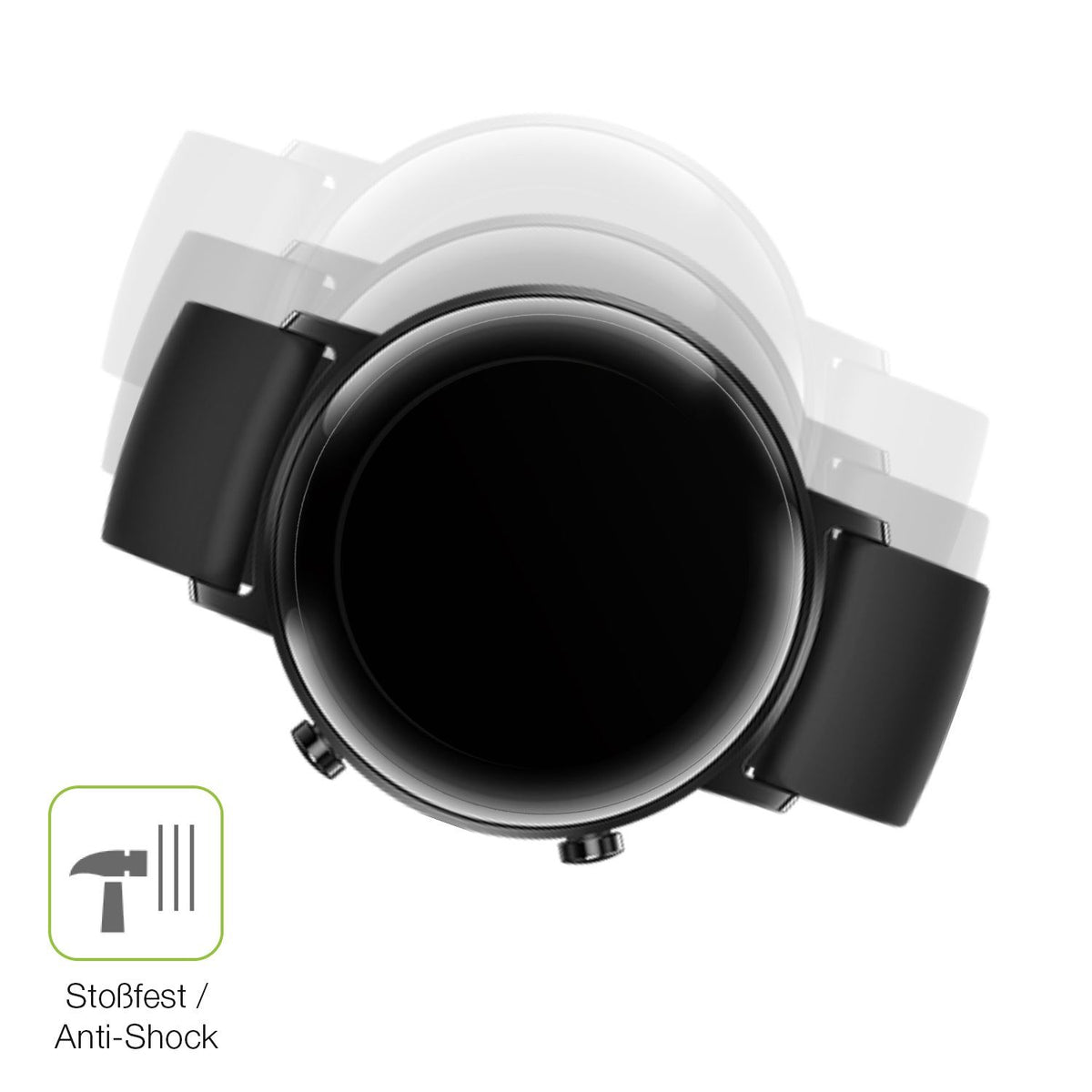 2x Full Cover Schutzfolie matt für Huawei Watch GT2 42mm