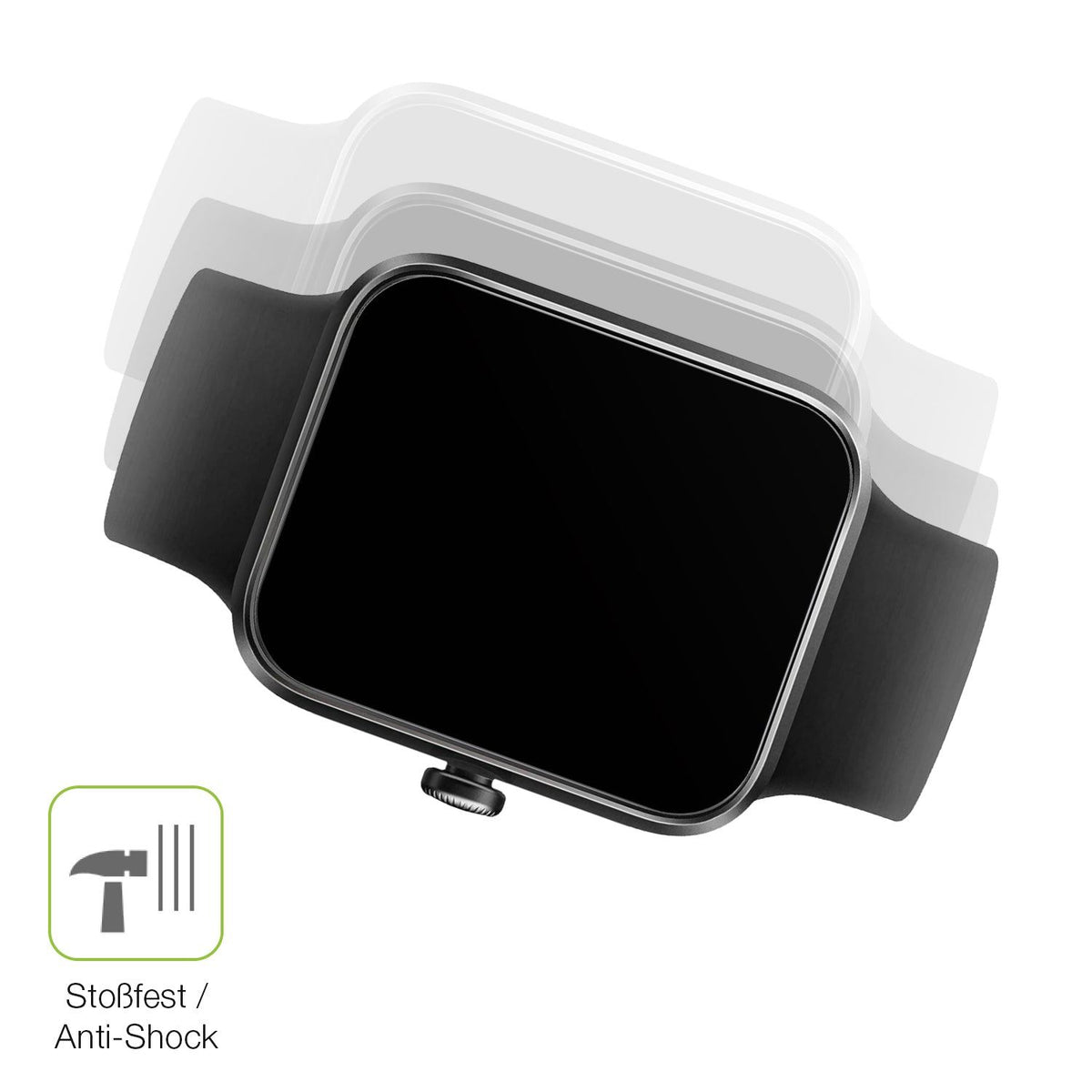 2x Full Cover Schutzfolie matt für Vagary by Citizien Smartwatch 1,5 Zoll