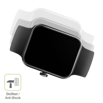 2x Full Cover Schutzfolie matt für Vagary by Citizien Smartwatch 1,5 Zoll