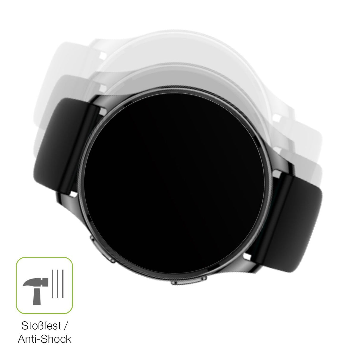 2x Full Cover Schutzfolie matt für Amazfit Pop 3r