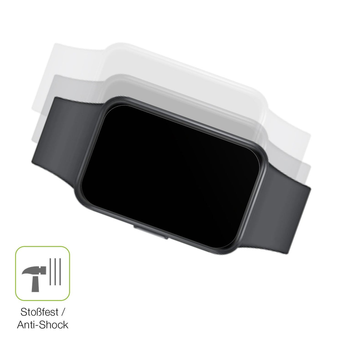 2x Full Cover Schutzfolie matt für Samsung Galaxy Fit 3