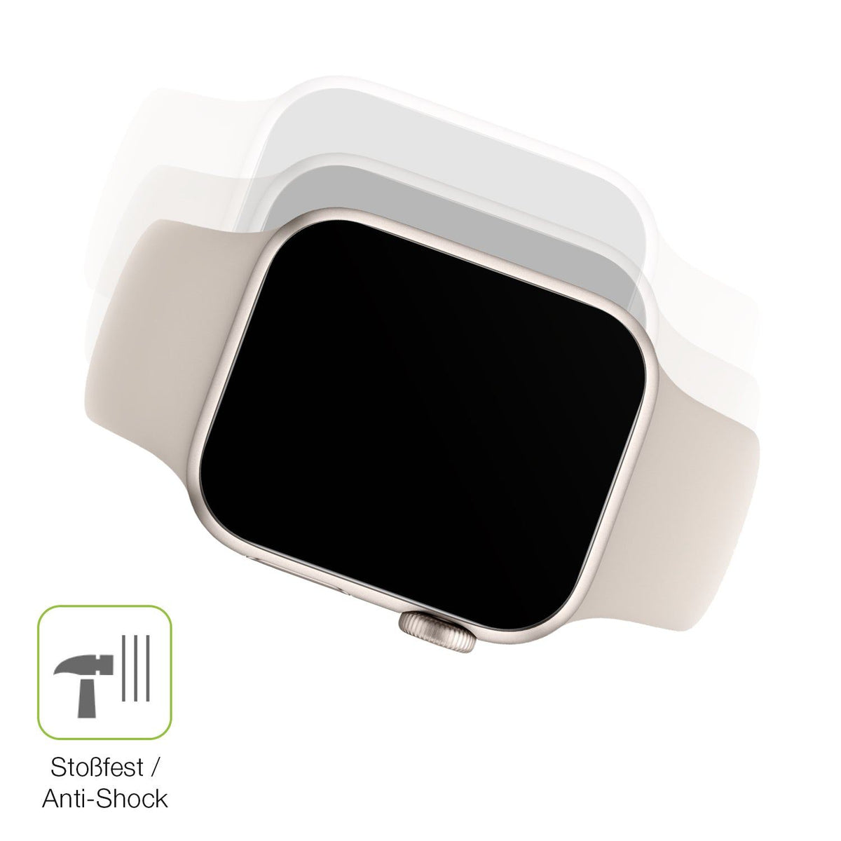 2x Full Cover Schutzfolie matt für Apple Watch SE 2. Generation GPS 40mm